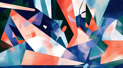 Naklejka premium Abstract geometric background with a textured look.