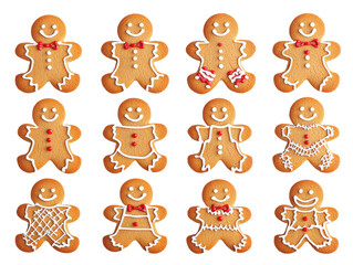 Gingerbread christmas men: festive holiday cookies for seasonal celebrations and culinary design