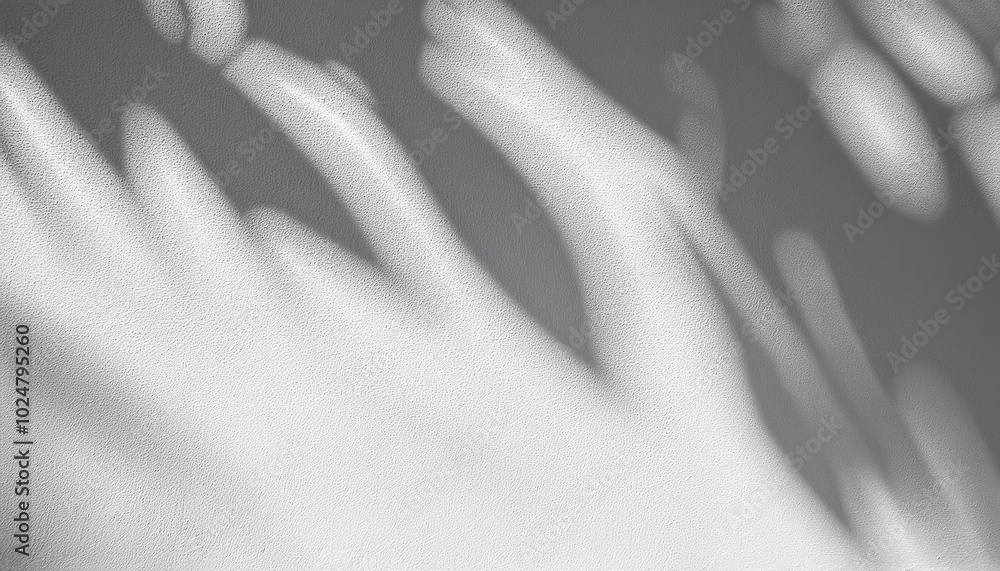 Poster Abstract shadows creating dynamic patterns on a wall
