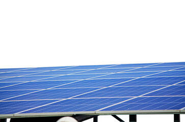 Alternative energy, green energy, solar panel isolated on transparent background.