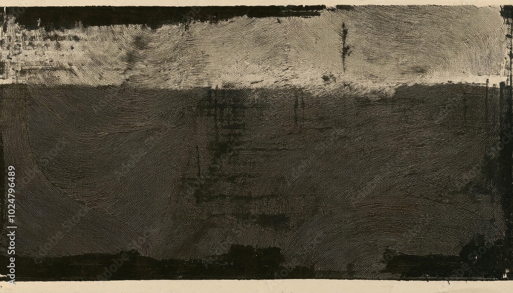 Poster abstract monochrome texture with layered strokes