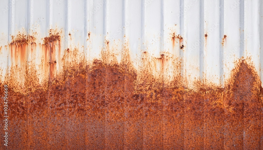 Poster abstract texture of rust on a weathered metal surface