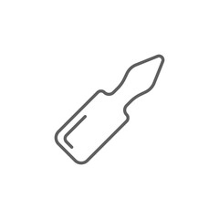 Medical ampoule line icon linear style sign for mobile concept and web design vial ampoule. Editable stroke