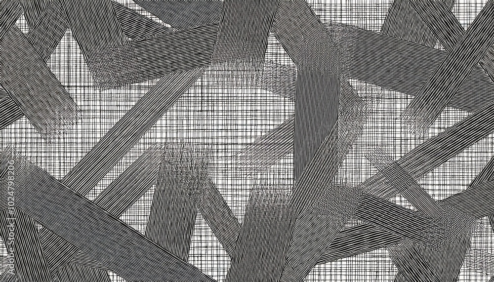Poster abstract monochrome linear pattern design