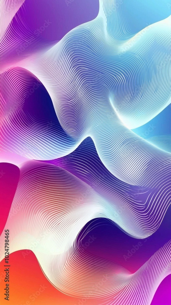 Poster abstract background featuring vibrant colors flowing in a wave pattern, creating a sense of energy a