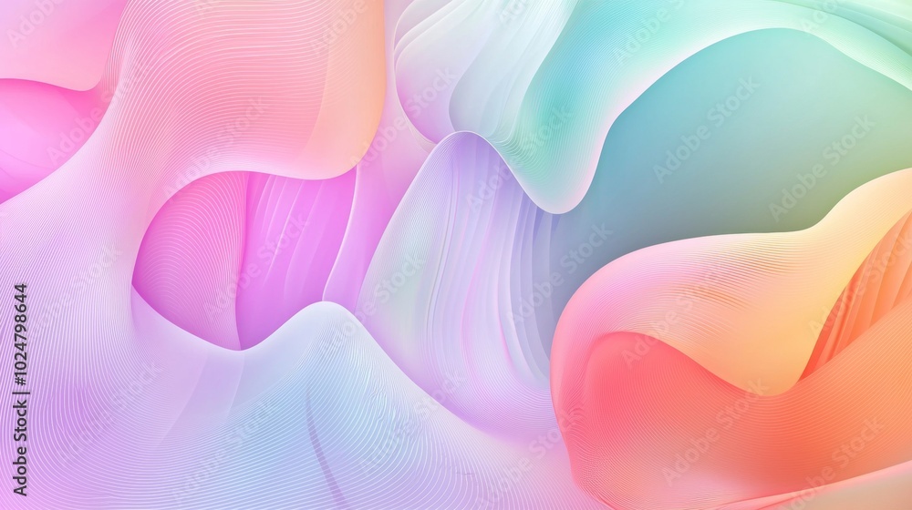 Aufkleber abstract background with smooth wavy lines flowing and overlapping, creating a sense of movement and