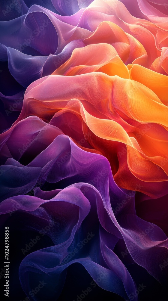 Poster abstract background forming a wavy pattern with colorful lighting, perfect for any project that requ