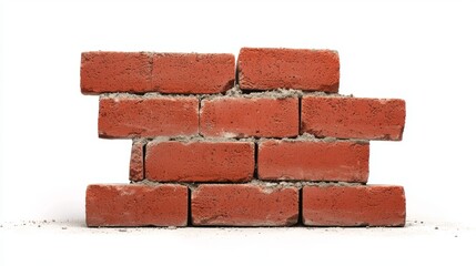 Obraz premium Red Brick Wall Segment with Texture and Detail