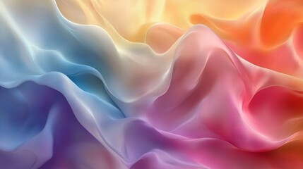 Obraz premium Soft pastel gradient background with flowing fabric texture, perfect for elegant designs. Delicate, dreamy, and vibrant, ideal for cheerful projects
