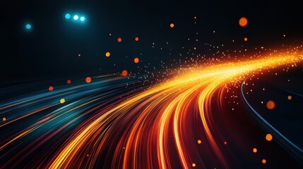 Obraz premium Mesmerizing Abstract Light Trails and Sparks in Motion