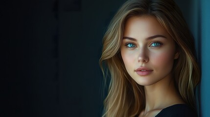 Naklejka premium Elegant Ukrainian Woman in Modern Fashion