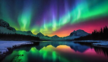 Witness the enchanting Northern Lights dance over serene lakes, vibrant cities, and idyllic countryside, painting the night sky with mesmerizing hues of green, purple, and gold.