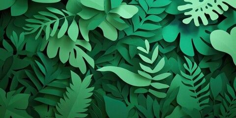 Close-up of green plant leaves, showcasing nature's beauty, ideal for gardening themes and decorative wallpaper use