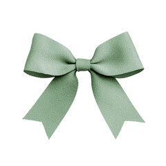 A stylish green bow, ideal for decorating gifts, crafts, and fashion items. Perfect for adding a touch of elegance and charm. isolated background