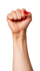 PNG Finger hand fist red.
