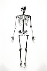 black and white illustrated skeleton, skeleton illustration black and white