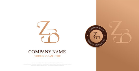 Initial ZB Logo Design Vector Template