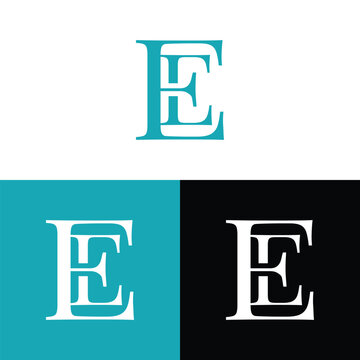 Creative modern, minimalist, initial, lettermark EE brand and company logo.