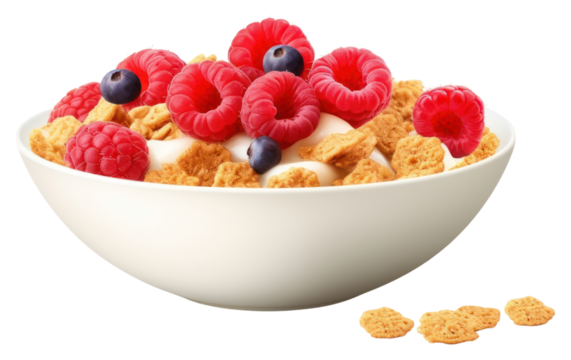 PNG Bowl raspberry cereal fruit.