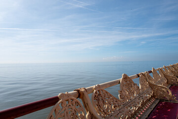 metal pier on the sea