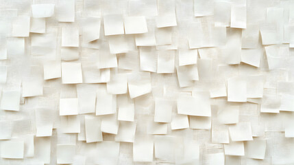 Abstract texture of white fabric squares on white background.