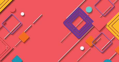 Abstract Geometric Background in Vibrant Colors