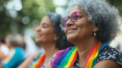 LGBTQ Senior Attending a Seminar on Healthcare Options, Exploring Supportive Services