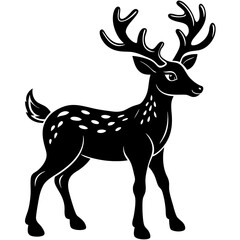 Reindeer silhouette vector art