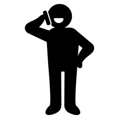 man talking phone icon