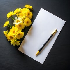 note with flower