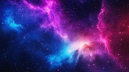 Obraz premium Vibrant Cosmic Nebula for Leo's Month, a stunning display of colorful celestial formations and dazzling lights, embodying the grandeur and brilliance of the universe