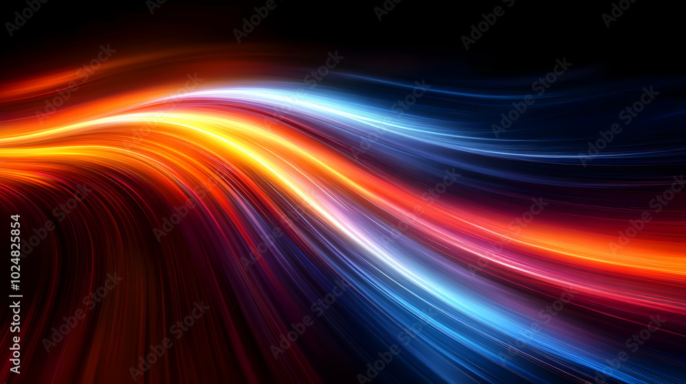 Aufkleber abstract colorful wave design with dynamic light effects.