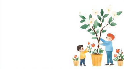 Family Gardening Together in a Multigenerational Setting