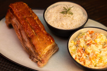 costela de porco assada refeição 