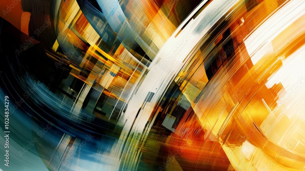 Leinwandbilder dynamic abstract background with colorful waves