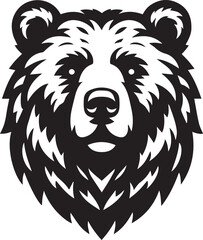 Bear head silhouette