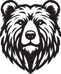 Bear head silhouette