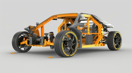 Lightweight Electric Vehicle Multi-Material Exploded View