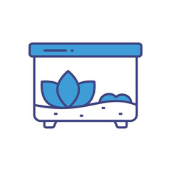 Terrarium vector icons stock illustration