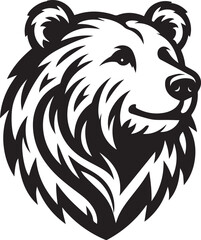 Bear head silhouette