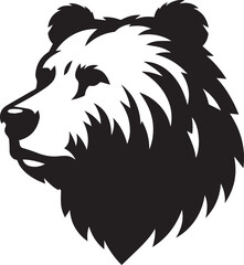 Bear head silhouette