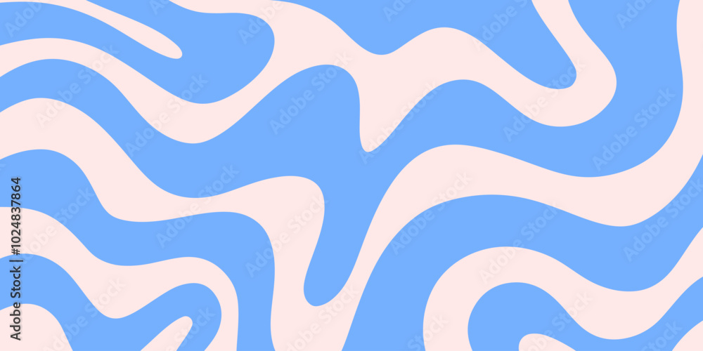 Aufkleber Psychedelic trippy y2k retro background vector design. Groovy abstract hippie pattern. Cool geometric wave texture.