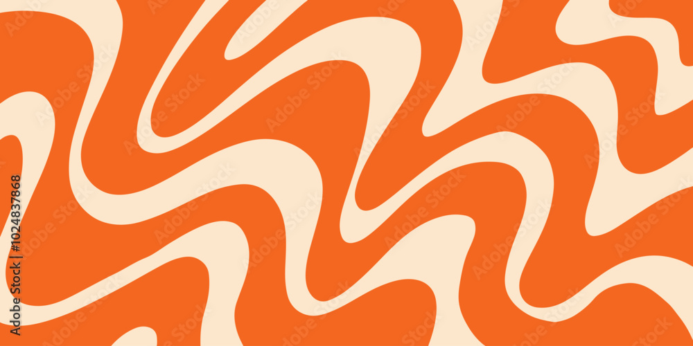 Poster Psychedelic trippy y2k retro background vector design. Groovy abstract hippie pattern. Cool geometric wave texture.