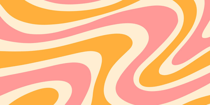 Psychedelic trippy y2k retro background vector design. Groovy abstract hippie pattern. Cool geometric wave texture.
