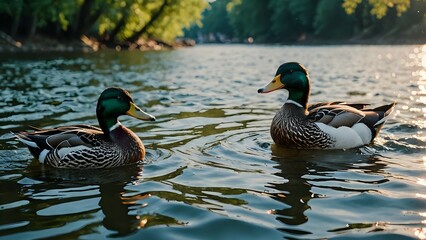 Obraz premium ducks in the lake