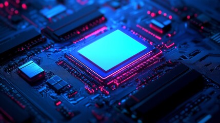 Fototapeta premium CPU concept - rendering in 3D