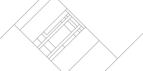 Abstract pattern of architectural civil engineering design with geometric lines, business and technology concept diamond triangle geometric line background, Design random lines black stripes.