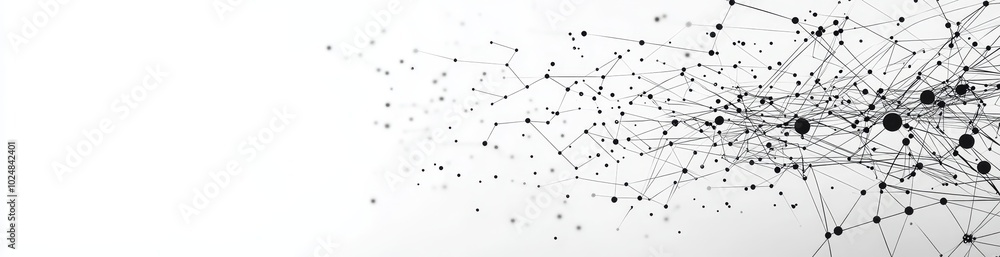 Poster dots and lines on a geometric abstract background. molecular structure and network interaction.