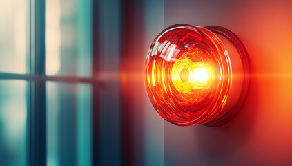 A flashing siren light emitting bright bursts, typically used for emergency situations or to grab attention in urgent scenarios. Ideal for highlighting alerts or danger.