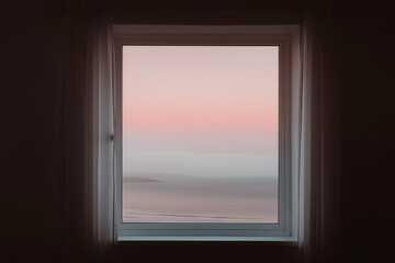 window with a view of the sea